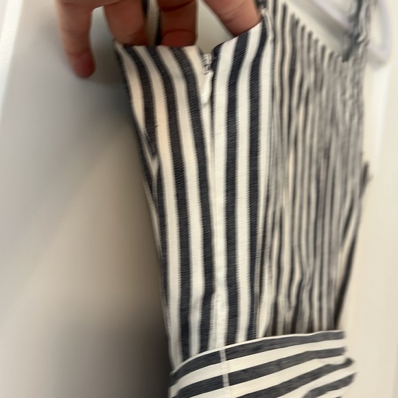 Maeve Blue/White Fowler Striped Midi dress with belt by Anthropologie - Picture 7 of 10